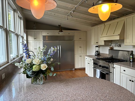 Kitchen with water views