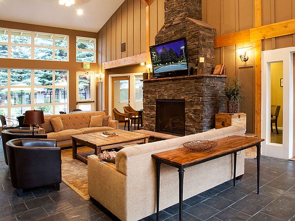 Comfortable Lounge With Fireplace
