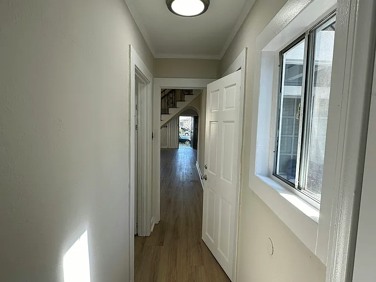 Hallway to Kitchen, Bathroom, Bedroom