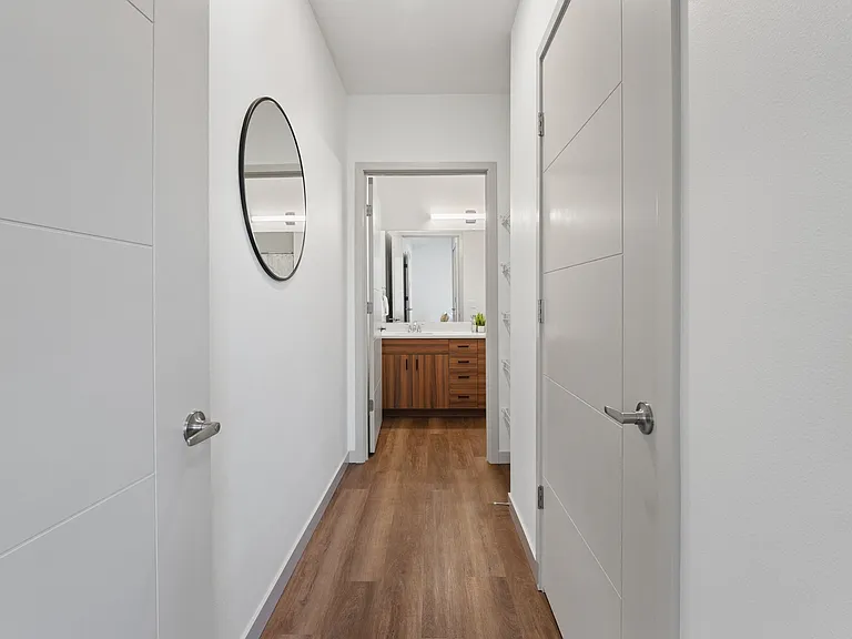 Staged Unit 107. (2BR 2BA) Similar floor plans: 207, 307 ,407, 109, 209, 309 , 409, 118, 218, 318, 418 *Unit features may vary. Inquire with our leasing office to schedule a tour.