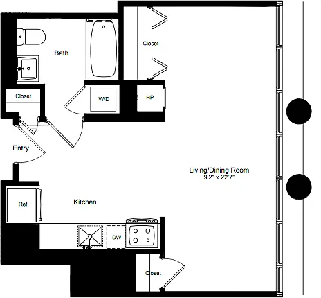 Floor plan Studio A 9-13