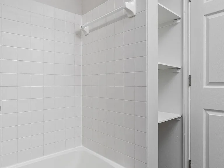 Bathroom with linen closet