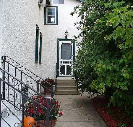 Courtyard entrance to second unit