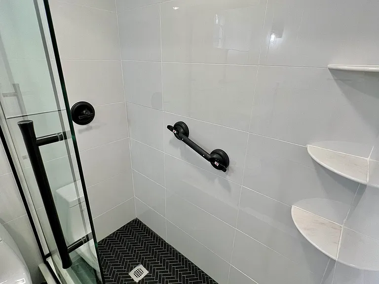 Completely tiled shower