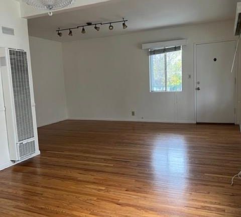 View to living room from dining space.