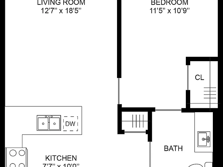 Granger 1 Bedroom Floor Plan _ 674 SF Granger 1 Bedroom Floor Plan _ 674 SF