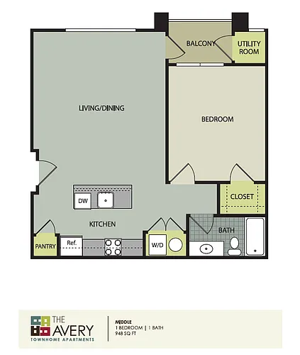 Floor plan One Bedroom Interior