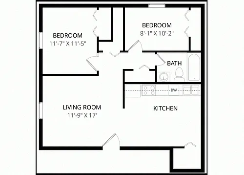Floor plan Two Bedroom Flat