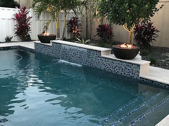 Fire bowls look spectacular.