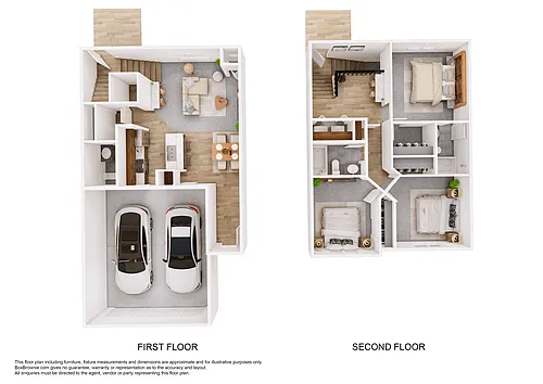 Floor plan Townhome Style 3 Bedroom 2.5 Bathroom w/Garage
