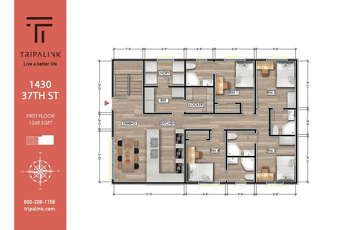 Floor plan 1430 W 37th St