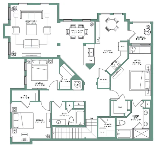 Floor plan Biltmore Villas