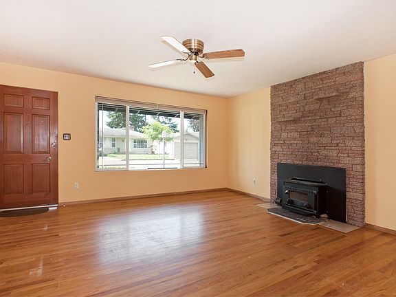 Living room with hardwood
