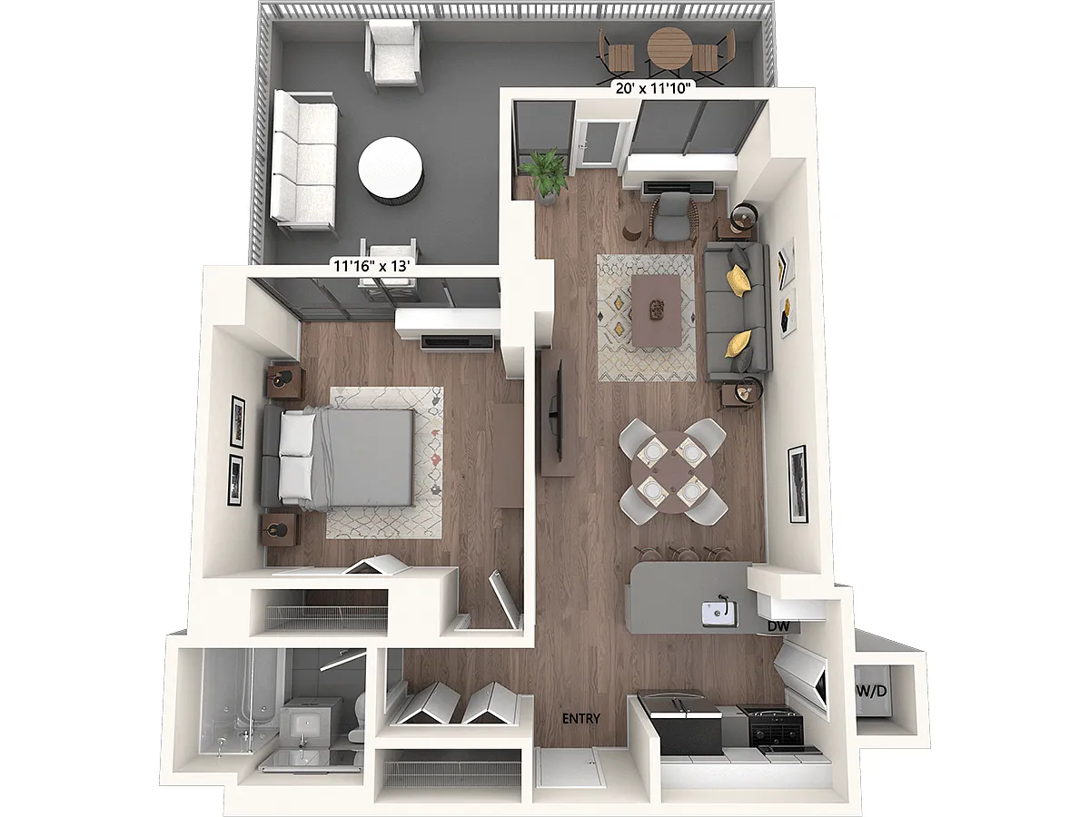 Floor plan A1-203-678sq-ter