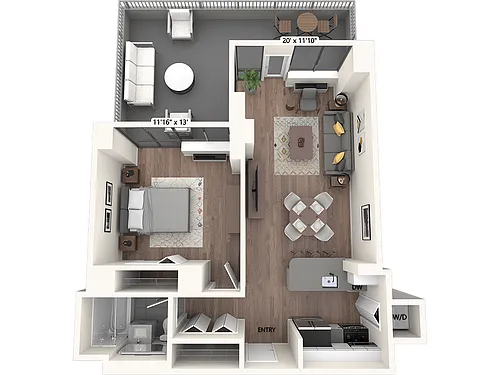 Floor plan A1-203-678sq-ter