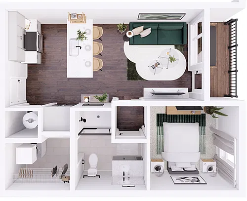 Floor plan Midpoint West-1A