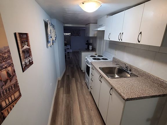 view from bedroom to kitchen
