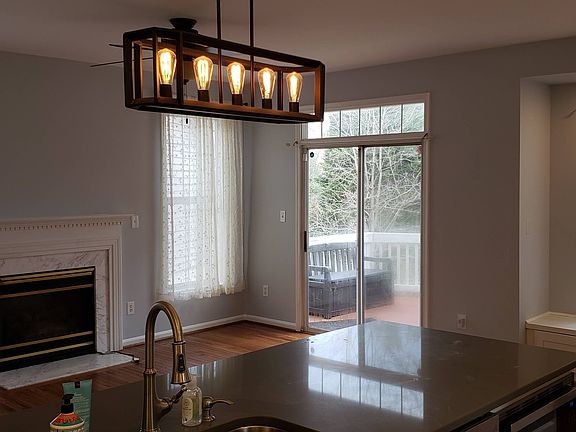 Kitchen view into Living Rm