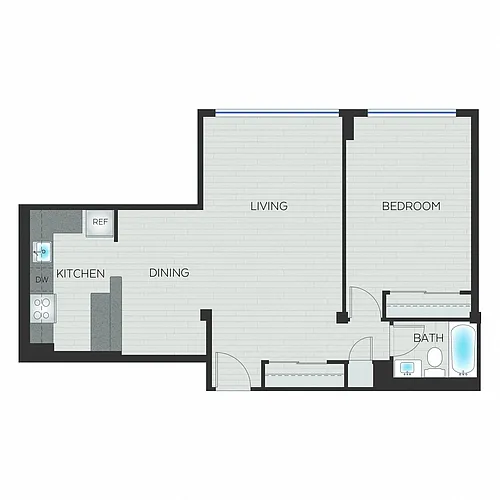 Floor plan 1 Bedroom