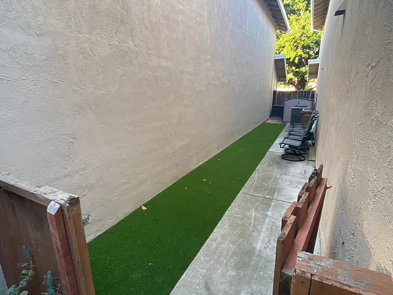 Private turf area
