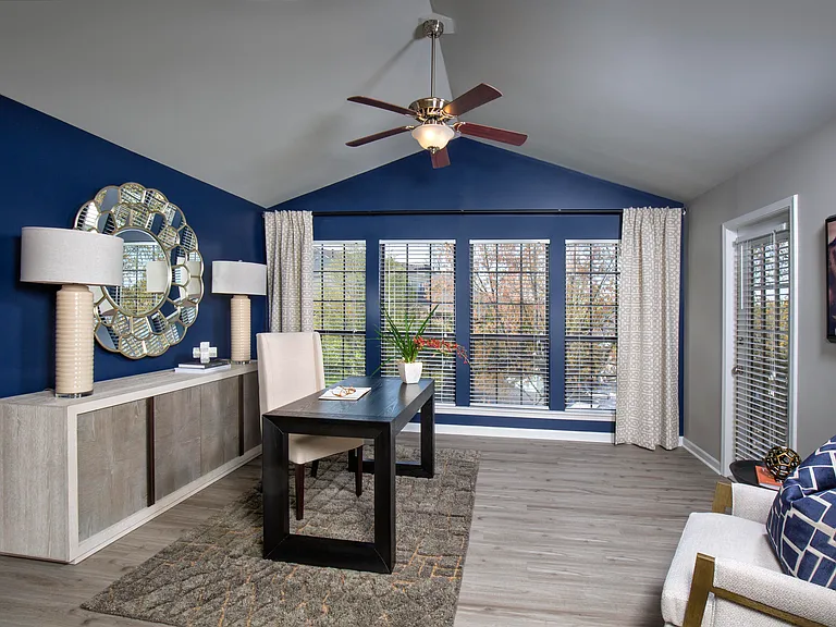 Spacious sunroom with vaulted ceiling