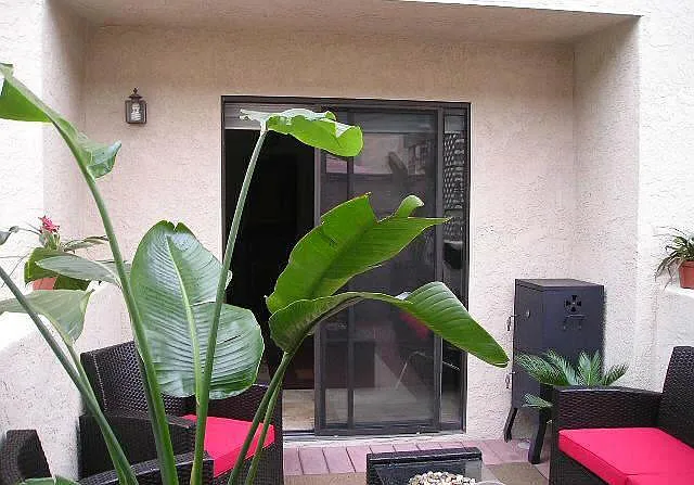 Spacious balcony with room for plants and BBQ