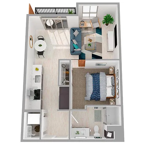 Floor plan 1 Bed/1 Bath Urban-a68.1