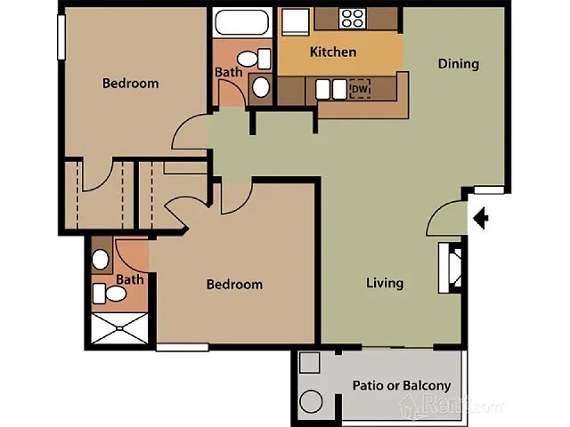 Floor plan Two Bedroom