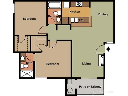 Floor plan Two Bedroom