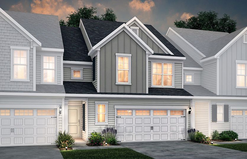 Palomino Exterior 2 features siding, covered front door and 2-car front load garage