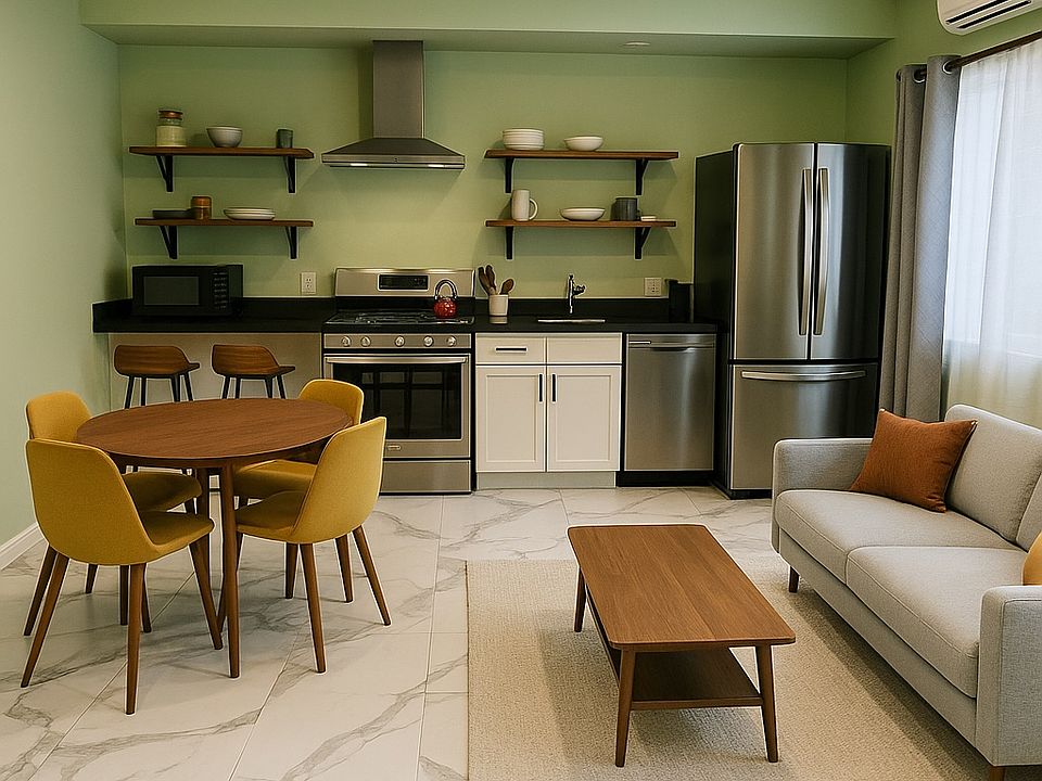 Living room - staged for demonstration purposes