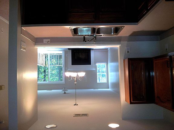 Looking into living room