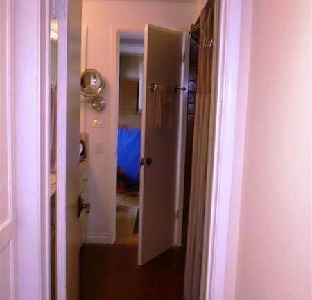 hall into bath and bedrm
