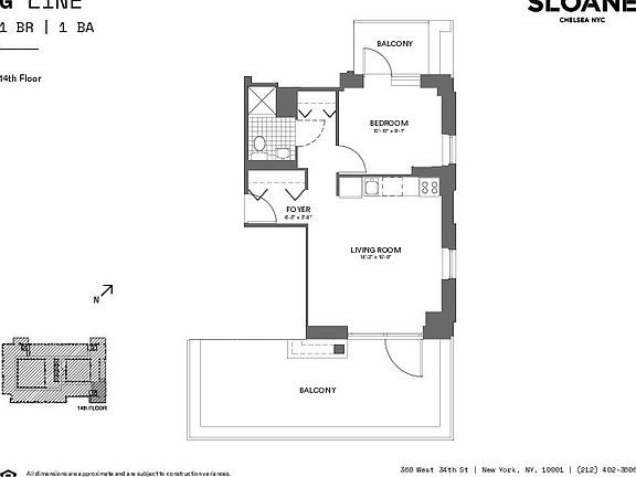 2nd image of 360 W 34th St APT 14G