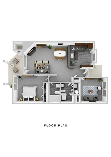 Floor plan Ironwood Renovated 1x1