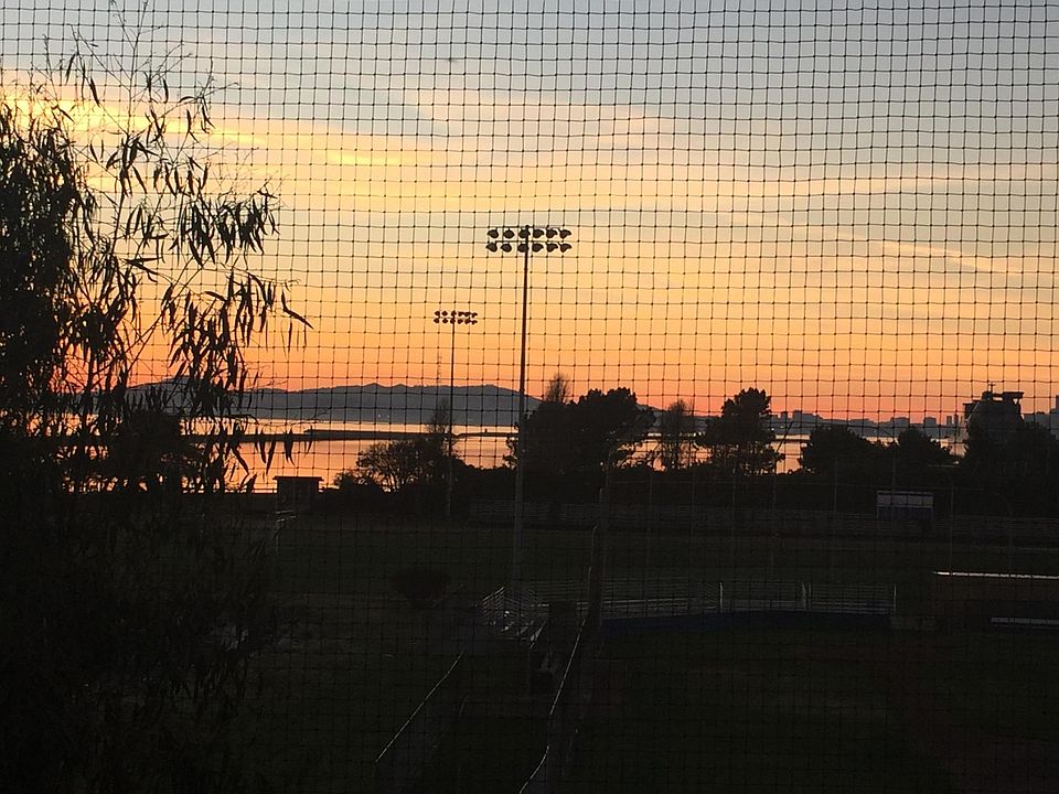 balcony - sunset_across is SF Giants Stadium and on rt is go