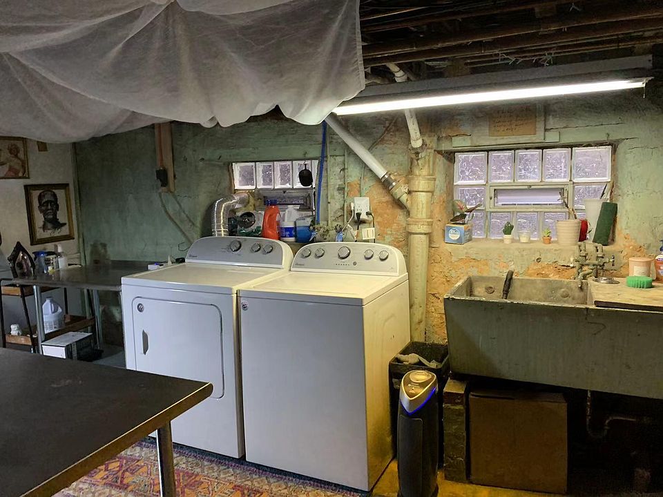 Laundry in the basement