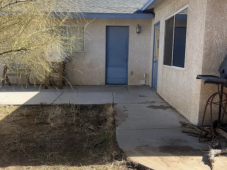 this is your entrance in the back. This is through the laundry room which you will be allowed to use.