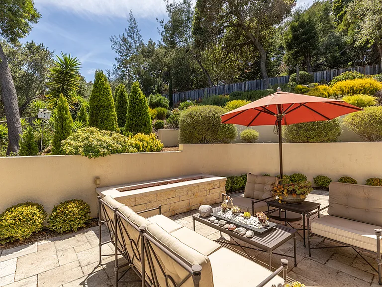 Enjoy California evenings in this conversation area outside the living room