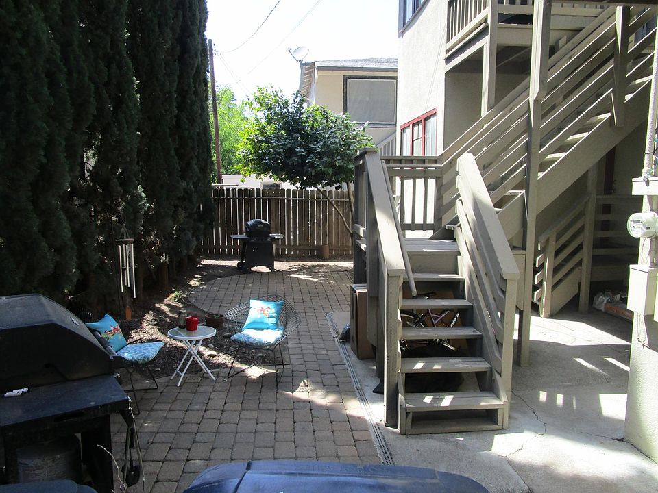 Rear of unit and patio