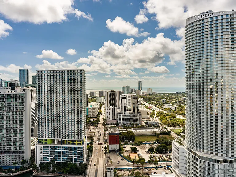 Downtown Miami seen from Modera Riverside apartments.