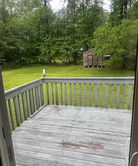 Back deck and shed