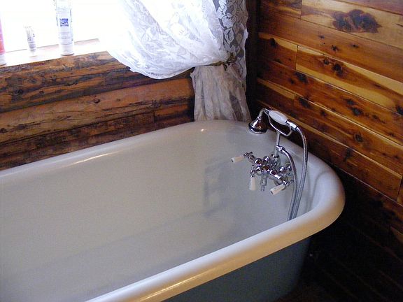 Clawfoot tub.