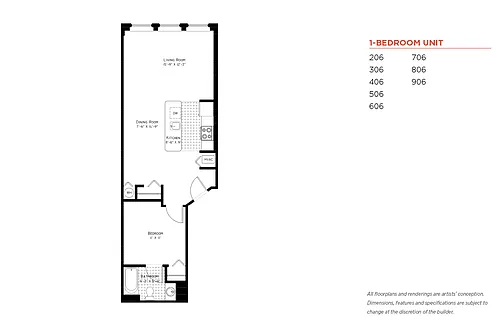 Floor plan One Bedroom