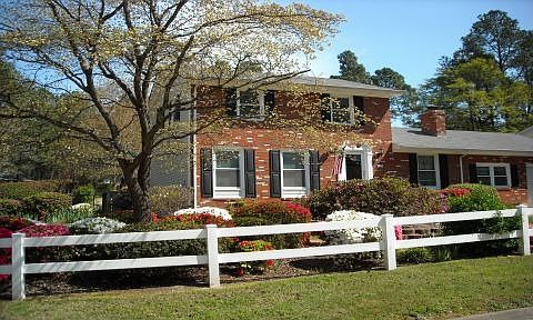 Azaleas in bloom in April