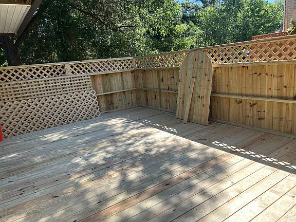 Newly replaced deck (photo taken while still in progress)