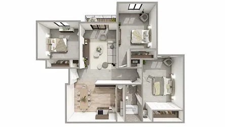 Floor plan 3 Bedroom 1 Bath