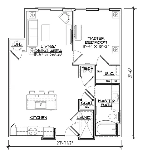 Floor plan 1B