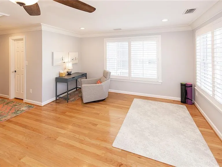 Master bedroom work and yoga space.