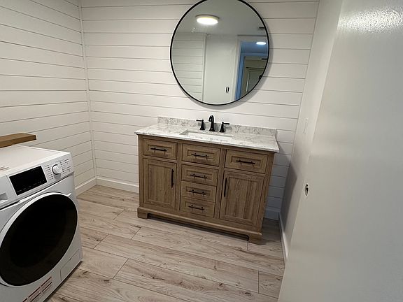 Beautiful bathroom with new tiled shower. Pics of shower to come!